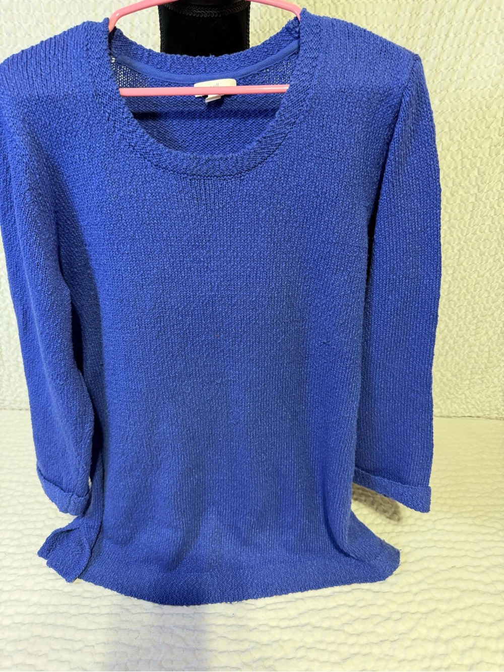 J. Jill Royal Blue Scoop Neck Lightweight Sweater
